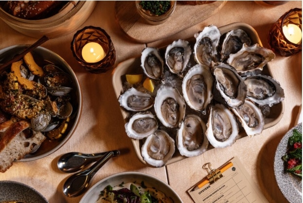 Sustainable and ethically sourced oysters from Mink Detroit