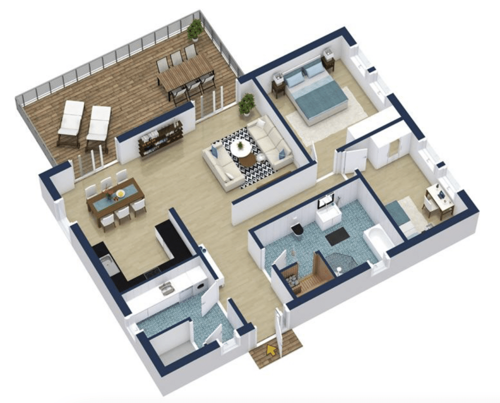 2D floor plan of a property.